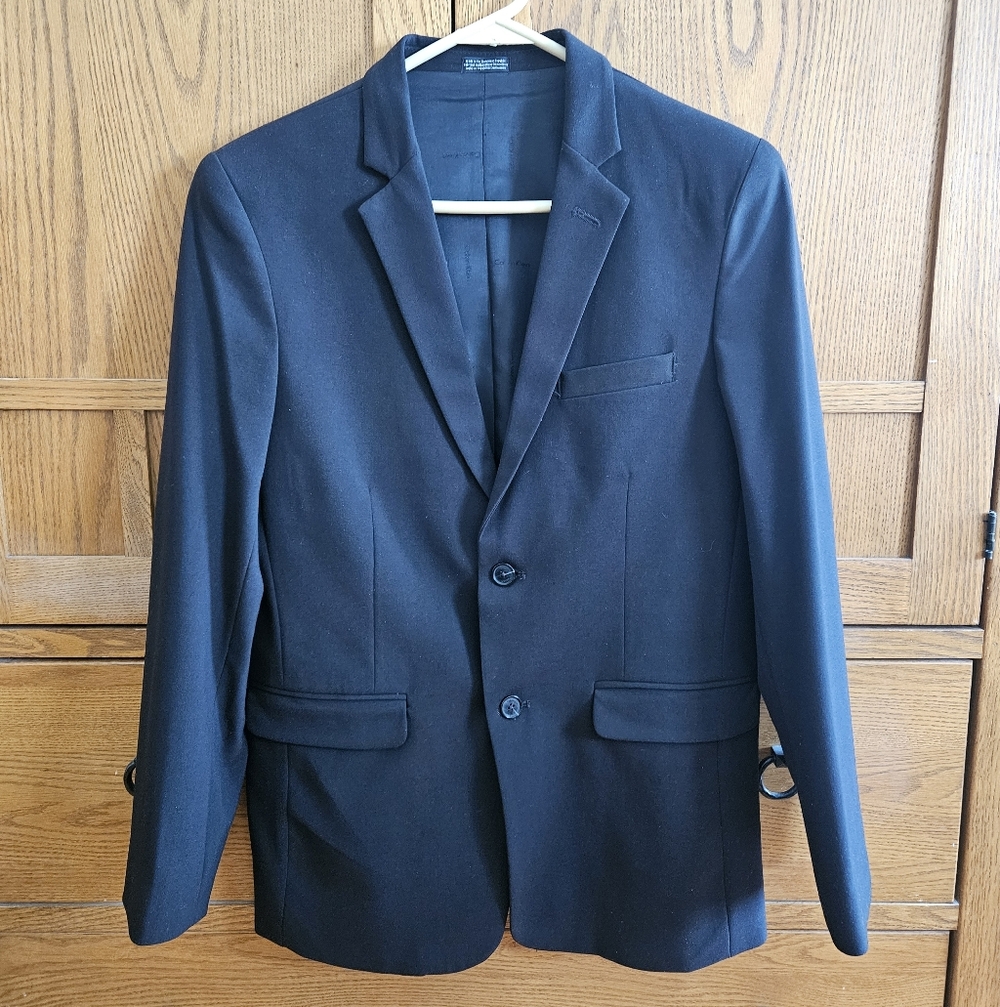 Calvin Klein Black Two-Button Sport Coat